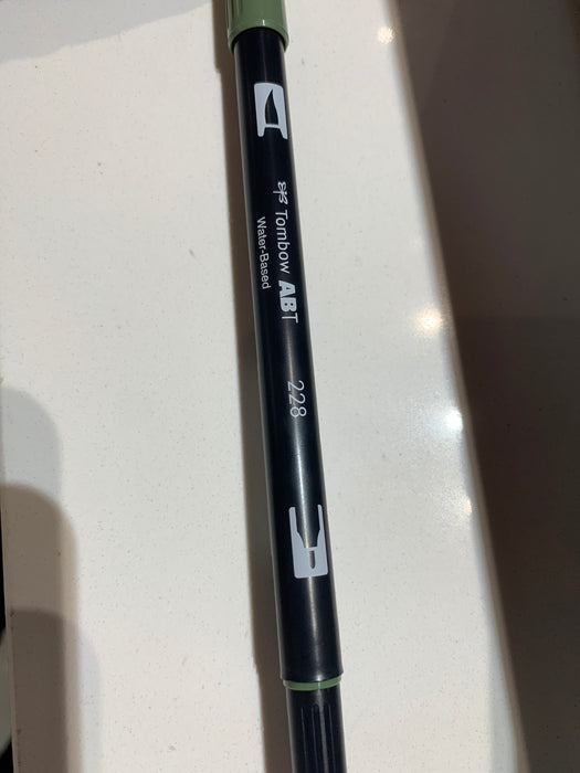 Tombow Dual Brush Pen Art Marker, 177 - Dark Jade, 1-Pack