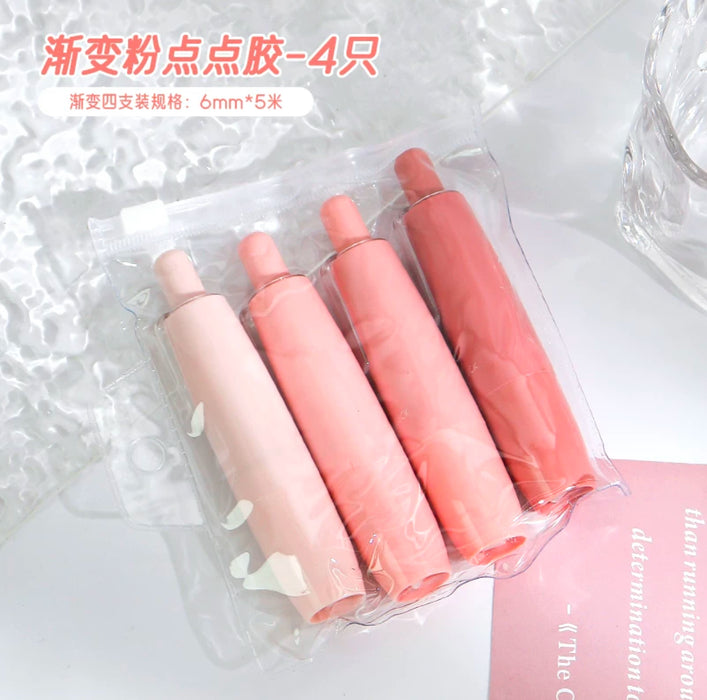 Gradient Color Glue Tape Pink按动点点胶 渐变粉