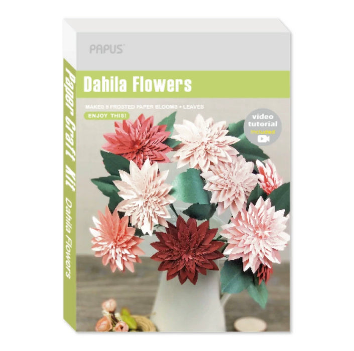 PAPUS Paper Craft Kit - Dahila Flowers 自制香水花DIY纸艺花手工材料包 大丽花