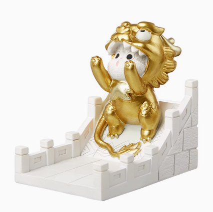 Gifts from the Palace Musuem：‌Gold Dragoncat Phone Stand故宫文创 故宫猫·金龙手机座