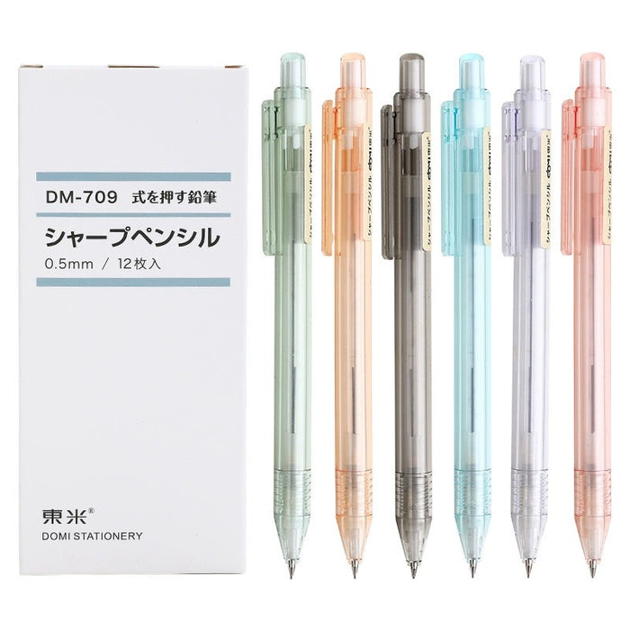 DOMI 709 Mechanical Pencil 0.5mm - Random Body Color 东米无印风自动铅笔 0.5 颜色随机