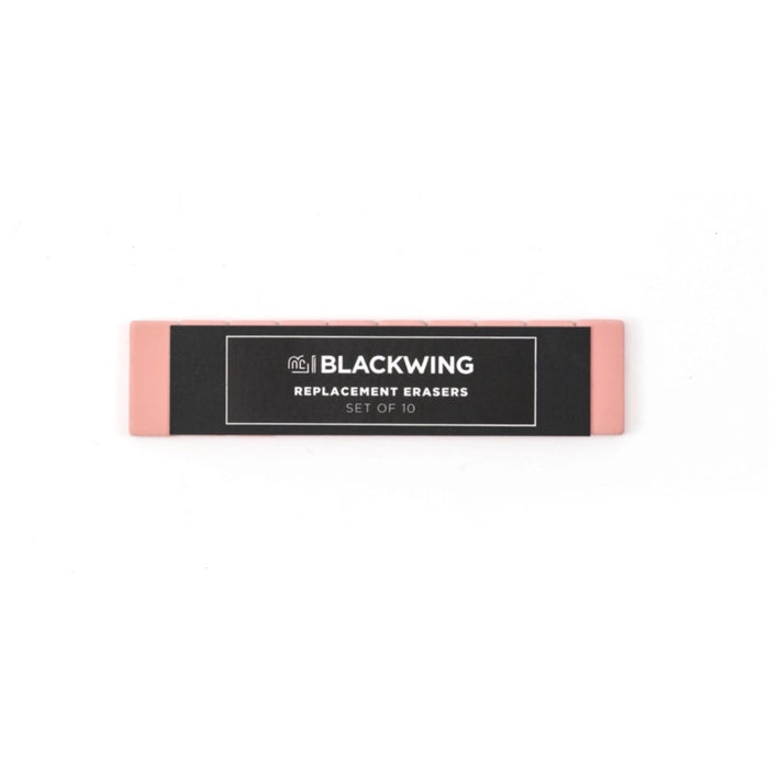 Blackwing Replacement Erasers - Pink (Set of 10) 黑翼替换装橡皮 10个装 粉色