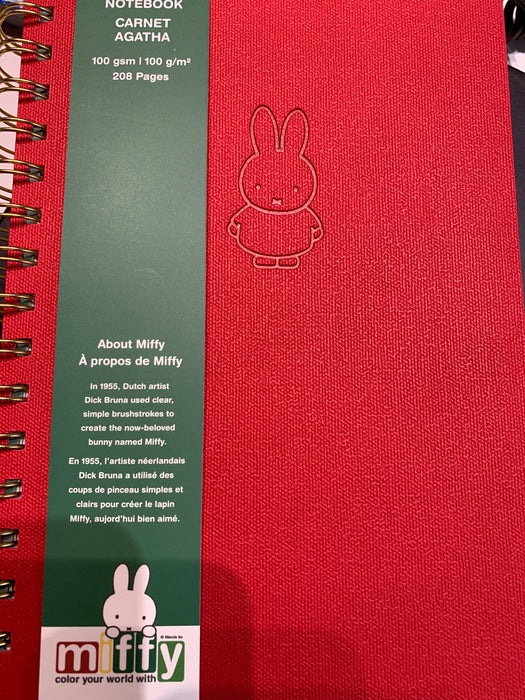 miffy crimson red agatha notebook
