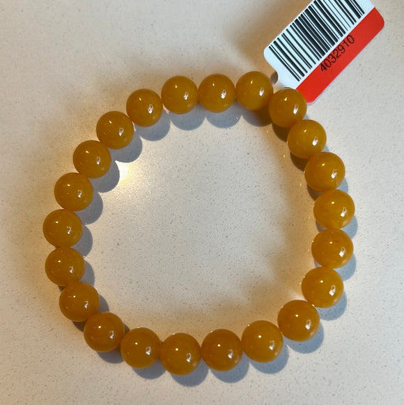 黄玉圆珠单圈手串