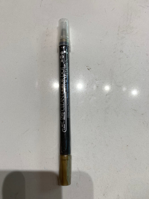 Kuretake Zig Clean Colour Dot Metallic Double-Sided Marker - Gold 101