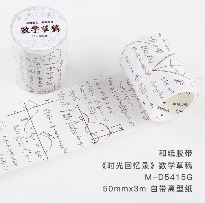 CardLover Decorative Washi Tape 信的恋人 和纸胶带 时光回忆录 数字草稿