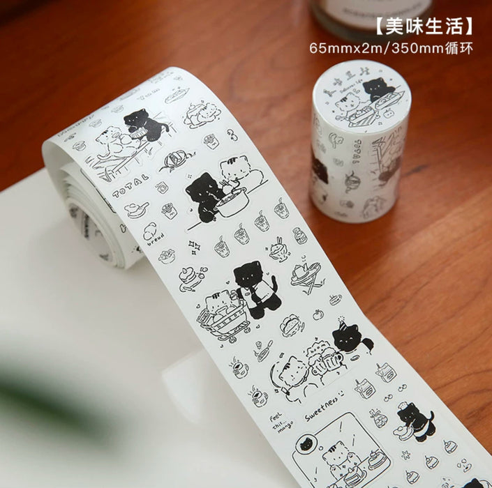 Decorative Tape Delicious Life 小猫碎碎念咕卡胶带 美味生活