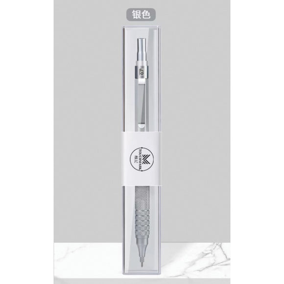 Touch Mark Metal Mechanical Pencil 金属低重心自动铅笔 防断芯 银色 0.7mm