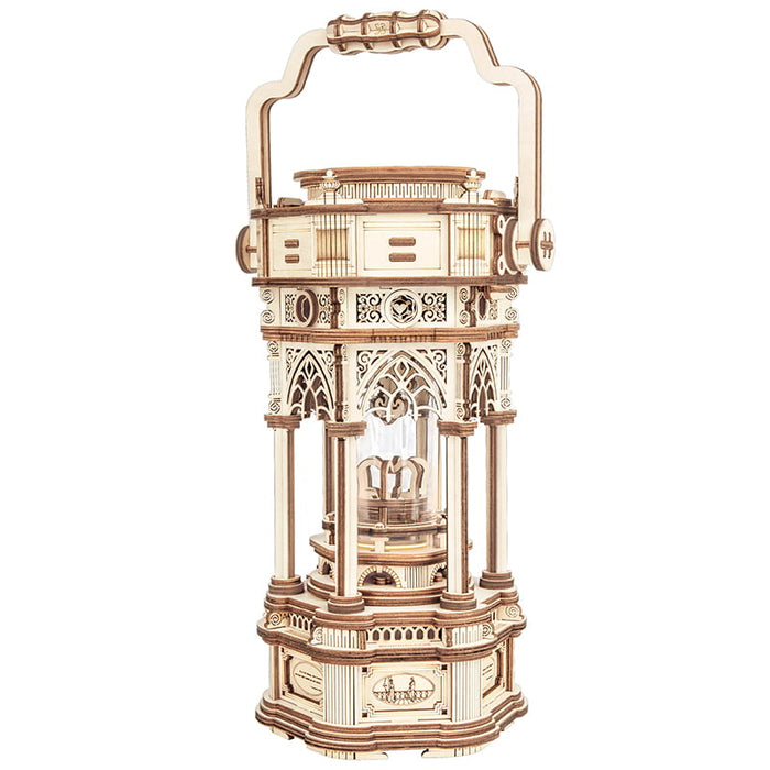 ROKR Victorian Lantern AMK61 3D Wooden Puzzle Mechanical Music Box若客DIY手工拼装模型 AMK61 维多利亚提灯 机械八音盒