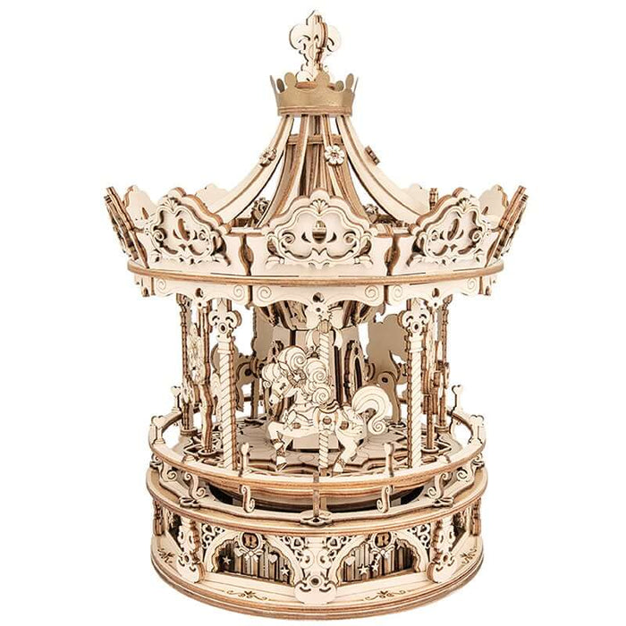 ROKR Romantic Carousel AMK62 Mechanical Music Box 若客DIY手工拼装模型 AMK62 浪漫旋转木马 机械八音盒