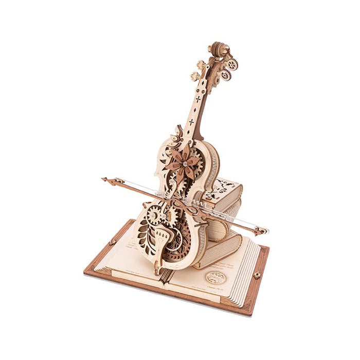 ROKR Amk63 Magic Cello Mechanical Music Box 3D Wooden Puzzle若客DIY手工拼装模型木质3D音乐盒 魔法提琴