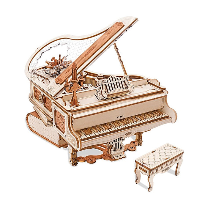 ROKR Amk81 Magic Piano Mechanical Music Box 3D Wooden Puzzle若客DIY手工拼装模型木质3D音乐盒 魔法钢琴