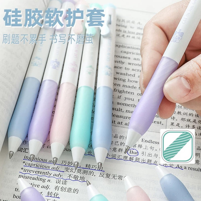 DOMI 979 Heat Sensitive Erasable Gel Pen 东米979花园猫热敏消可擦笔 颜色随机