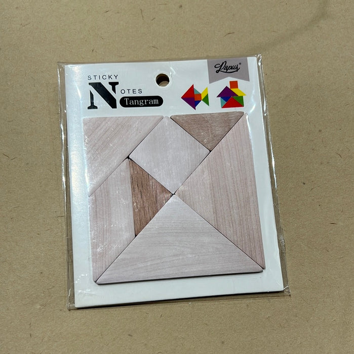 PAPUS Tangram Sticky Notes 七巧板便利贴 木纹