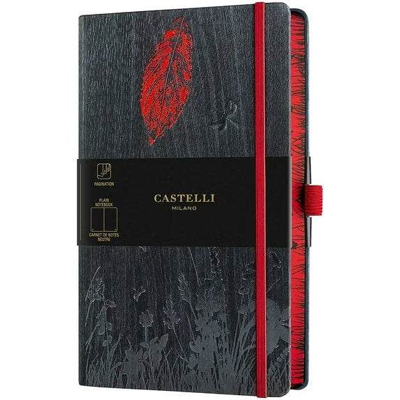 Castelli Foresta Collection Notebook - Leaf Plain 13x21cm 意大利Castelli森林系列笔记本 - 叶子 空白 13x21cm