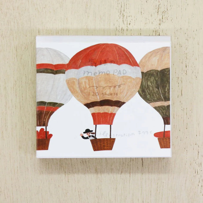 COZYCA Memo Block： Hot Air Balloon日本Cozyca Products表现社方形便签本 热气球