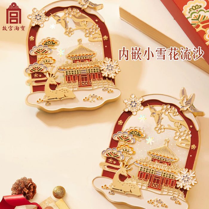 Gifts from the Palace Museum:Glitter Sand Fridge Magnet故宫文创 故宫的雪 流沙冰箱贴