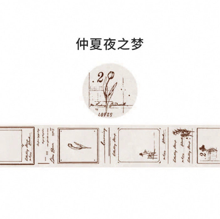 Minimalist Style Decorative Washi Tape和纸胶带复古文艺盐系 仲夏夜之梦