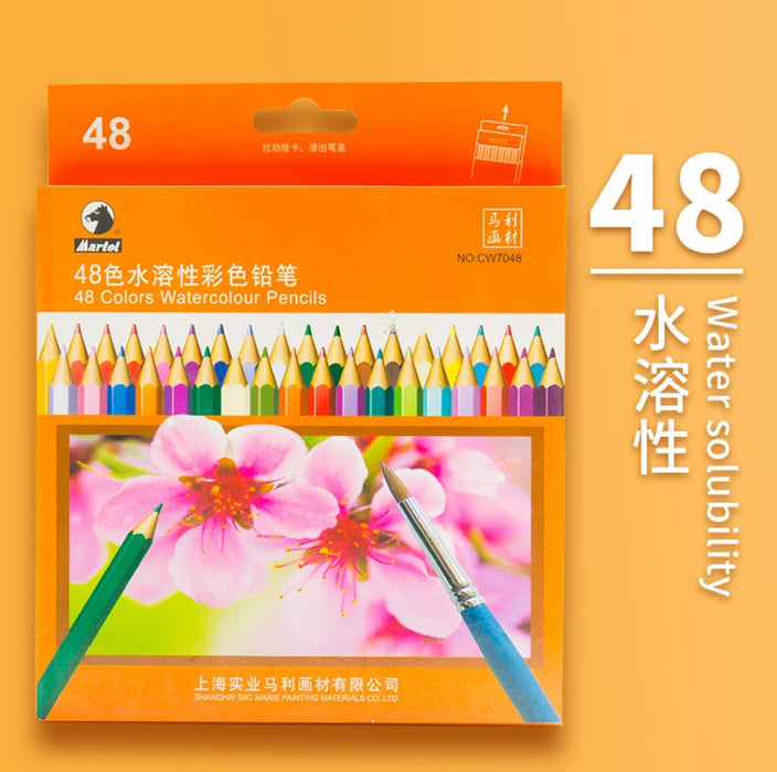 MARIE'S Watercolour Pencils 48Colors 马利48色水溶性彩色铅笔