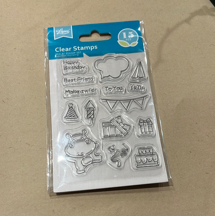 PAPUS Clear Stamps 透明图章 生日快乐
