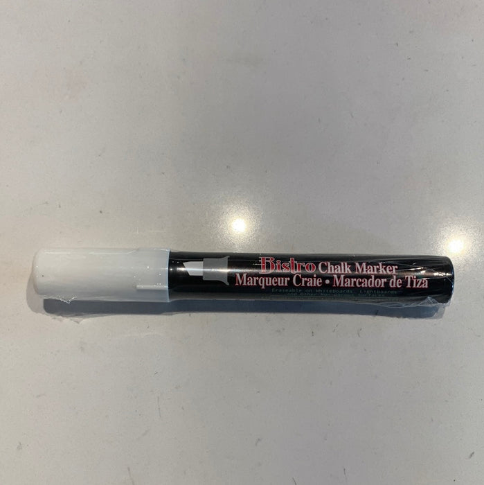 Bistro Chalk Fluorecent Chisel Tip Marker - White Bistro粉笔荧光马克笔 白色