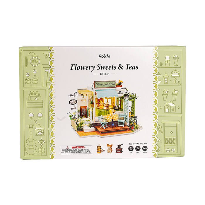 ROLIFE DIY MINIATURE HOUSE - Flowery Sweets & Tea DG146 若来DIY小屋手工拼装模型 那时花开