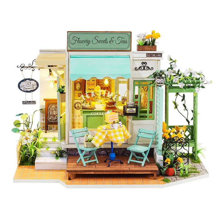 ROLIFE DIY MINIATURE HOUSE - Flowery Sweets & Tea DG146 若来DIY小屋手工拼装模型 那时花开