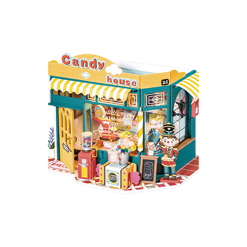ROLIFE Rainbow Candy House DG158 3D Wooden Puzzle 若来DIY手工拼装模型 DG158 彩虹糖果屋