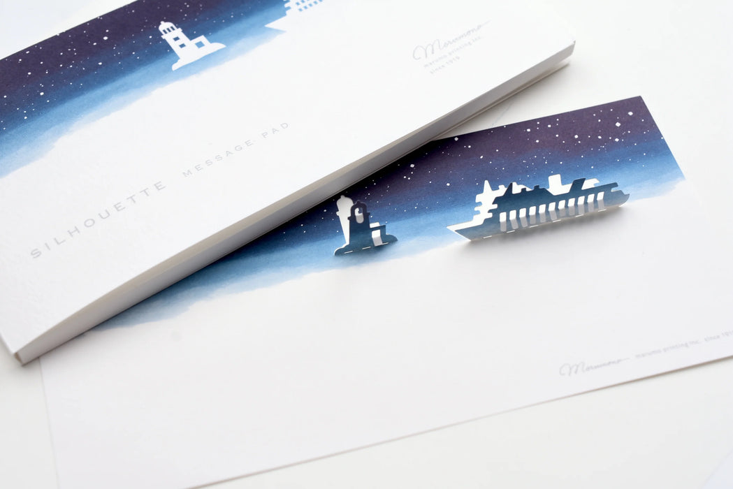 Marumo Printing - Silhouette Message Pad - Night of Departure日本Marumo立体可撕便签纸 离别之夜