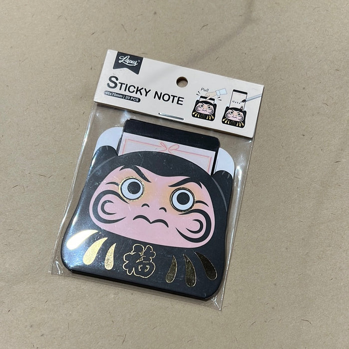 PAPUS DARUMA Sticky Notes - Black 机关告示贴 黑达摩