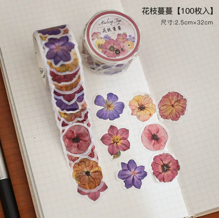 Decorative Washi Tape Sticker Roll美好季节和纸胶带 花枝蔓蔓