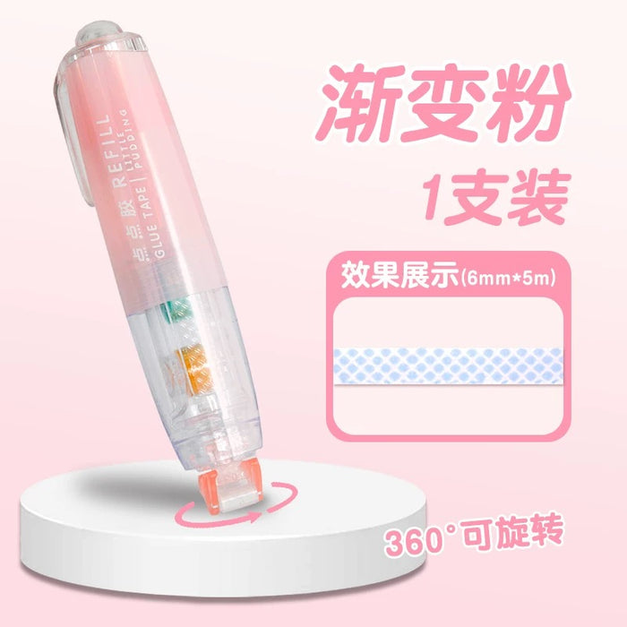 CHANGLI GT-A575RE Glue Tape Pink 点点胶 按动可替换 渐变粉