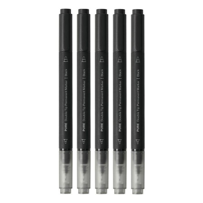 KACO PURE TWO-HEADED MARKER - BLACK 书源 双头记号笔 黑色
