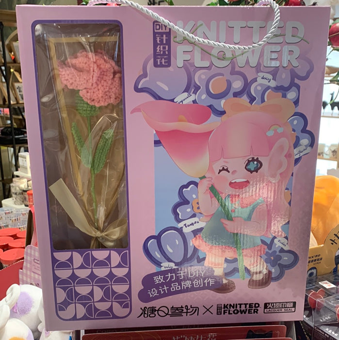 DIY Knitted Flower 糖日物语DIY针织毛花-康乃馨