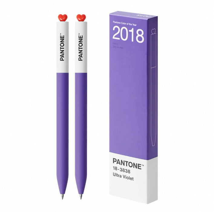 KACO FIRST & PANTONE GEL INK PEN 2018 Ultra Voilet 0.5mm Black 18-3838 2pcs KACO FIRST初心潘通联名款PANTONE年度代表色中性笔0.5mm黑色墨水2支装-2018年 紫外光色