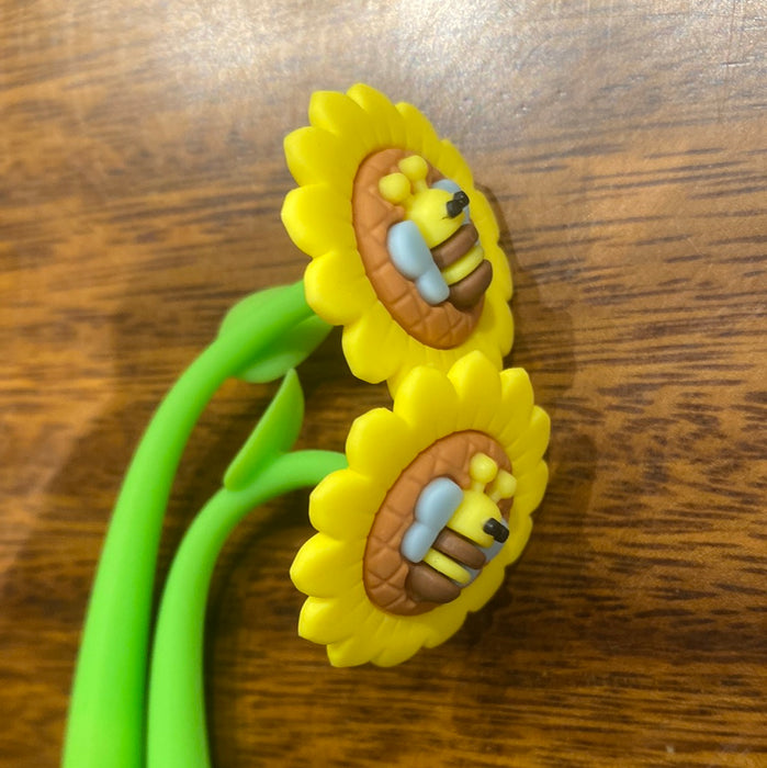 Sunflower Style Gravity-Activated Pen 向日葵蜜蜂摇摇笔 0.5黑色