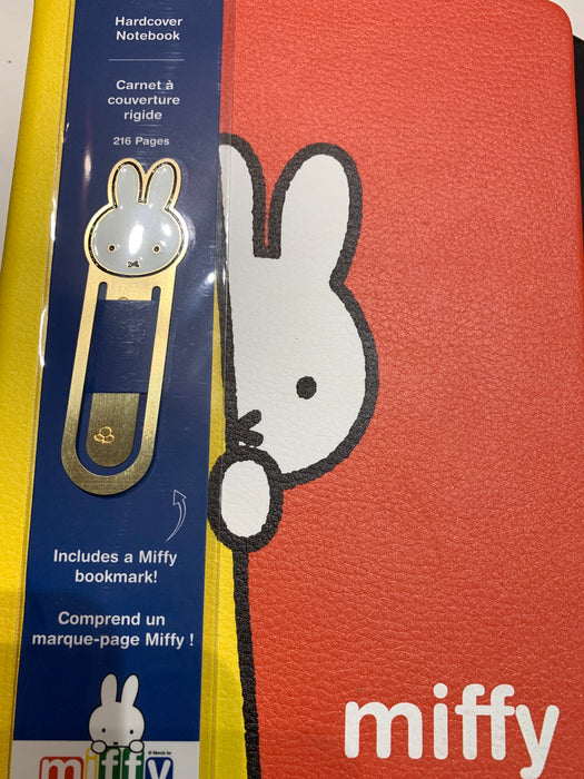 hardvover notebook with enamel bookmark classic miffy