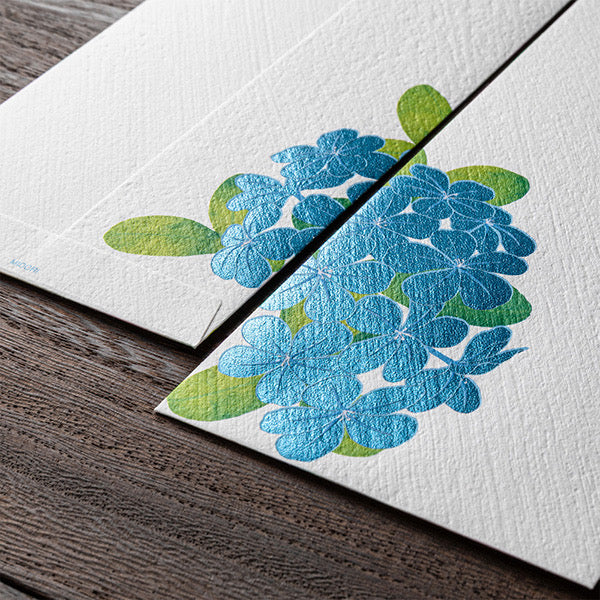 MIDORI Paper Series Envelope - Foil Plumbago Pattern日本MIDORI纸系列 信封 金属箔质感 蓝雪花纹样