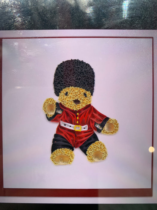 quilled herrington bear greeting card