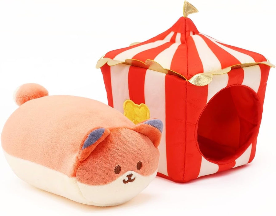 Anirollz Circus Tent Foxiroll Outfitz Plush – Removable Tent Costume Fox Plush, Soft Stuffed Animal Toy. Anirollz马戏团帐篷系列狐狸玩偶服饰套装——可拆帐篷造型服饰狐狸毛绒公仔，柔软毛绒玩具