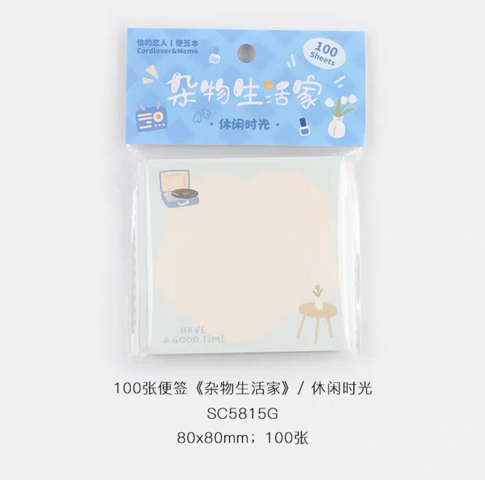 CardLover Artistic Memopad 100sheets 信的恋人便签本 杂物生活家 休闲时光 100张 80x80mm
