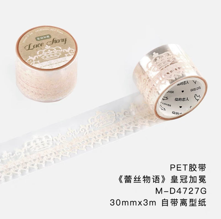 CardLover PET Decorative Tape 信的恋人 PET胶带 蕾丝物语 皇冠加冕