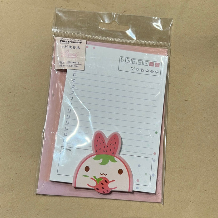 PAPUS Fruit Rabbit Note Pad - Strawberry 可爱萌系Fruit Rabbit计划便签本：草莓