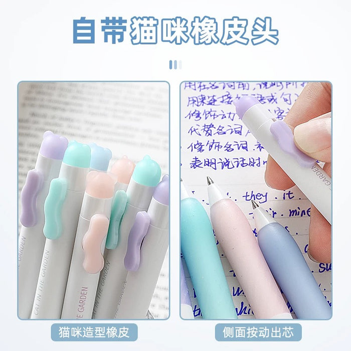 DOMI 979 Heat Sensitive Erasable Gel Pen 东米979花园猫热敏消可擦笔 颜色随机