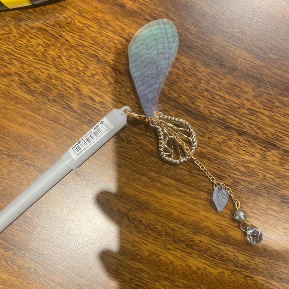 蝴蝶 古风吊坠中性笔 颜色随机