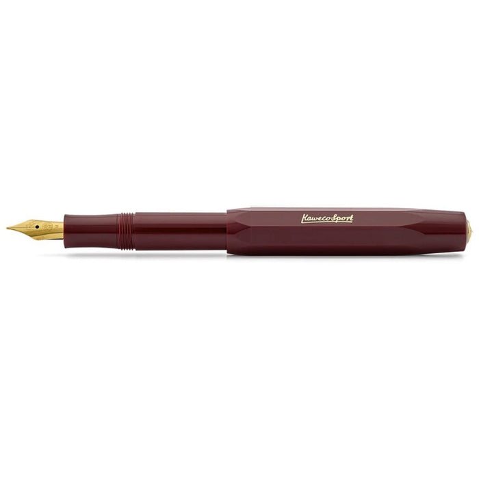 KAWECO SPORT CLASSIC BORDEAUX FOUNTAIN PEN EF 10000482 卡维克经典系列运动款钢笔 波尔多红