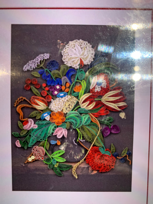 artist series quilled vase of floers