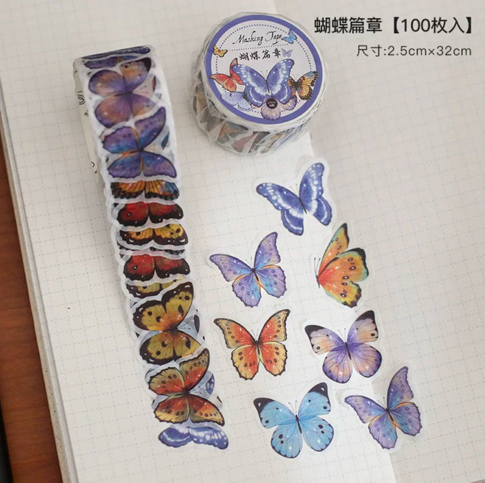 Decorative Washi Tape Sticker Roll美好季节和纸胶带 蝴蝶篇章