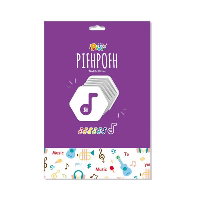 PAPUS PIFHPOFH DIY Origami Pack - Si 会发声的玩具 纸艺自制六边形手风琴PIFHPOFH演奏乐器材料包 Si