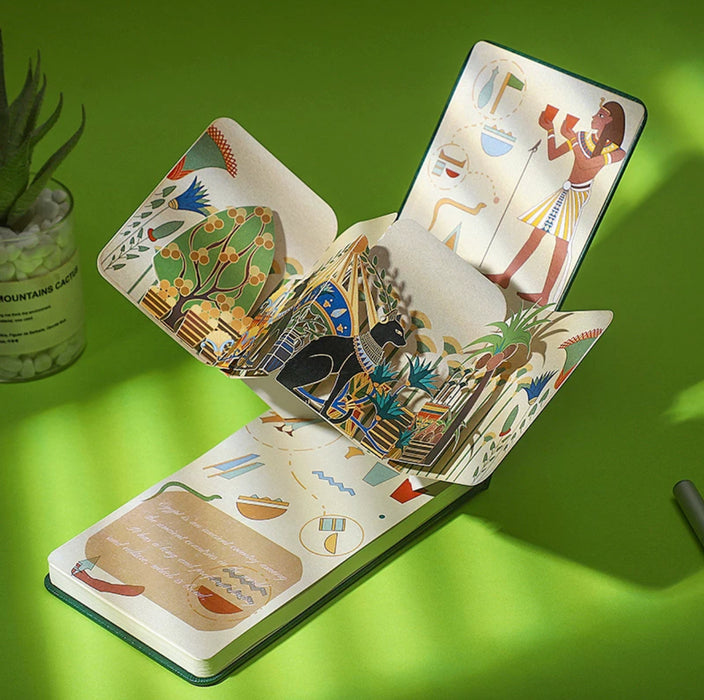Artistic 3D Pop-Up Frontispiece Handbook 埃及神话 立体扉页手帐本